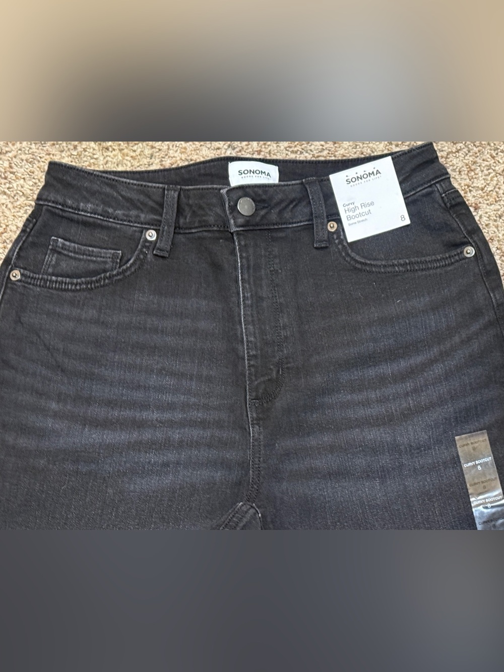 SONOMA Curvy High Rise Bootcut Jeans - Black Wash Womens 8 NWT - Picture 4 of 6
